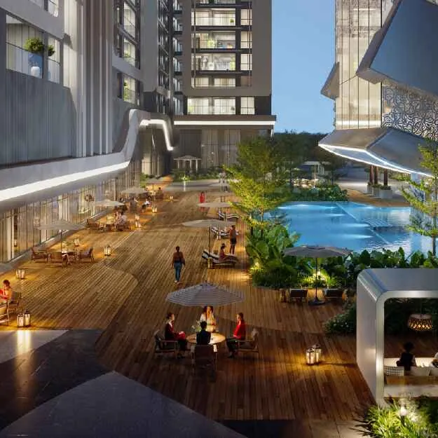 One by MSN, Neopolis The podium deck and pool at One by MSN