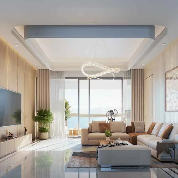 One by MSN, Neopolis A living room at One by MSN with floor-to-ceiling windows
