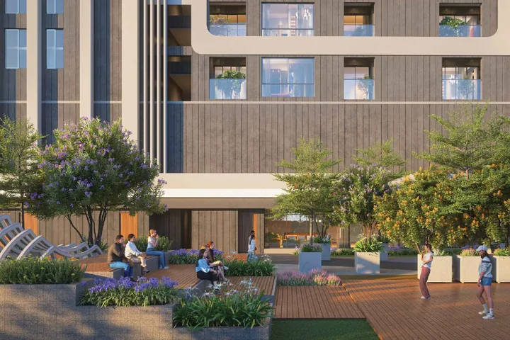 Podium garden and amphitheatre at One by MSN